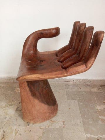 Fauteuil - Hout - Houten stoel - hand