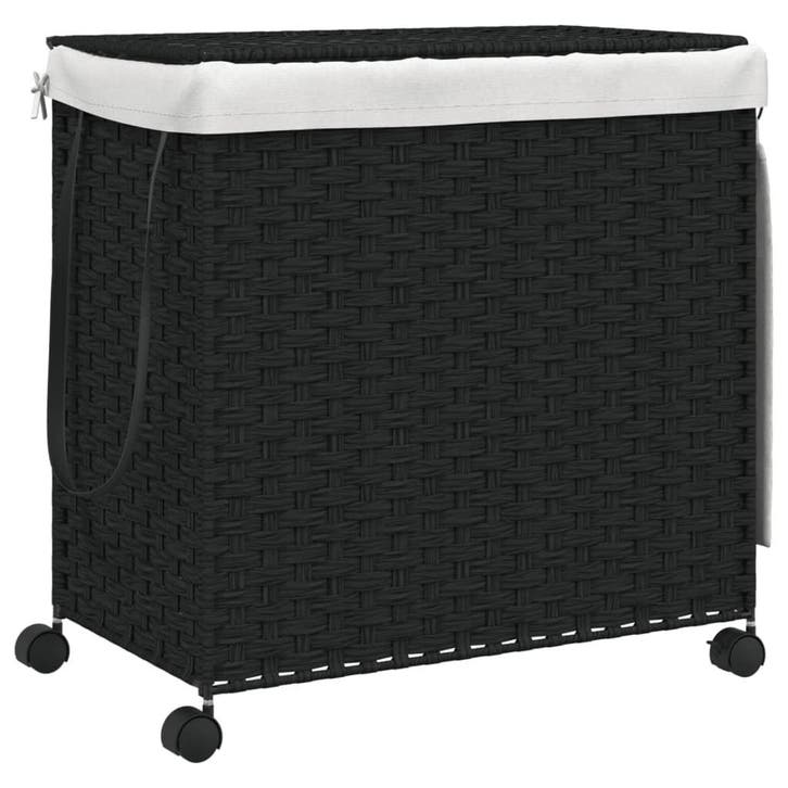 Wasmand op wielen | Tweede kansje | OP = OP, Huis en Inrichting, Woonaccessoires | Schalen en Manden, Rechthoekig, Gebruikt, Riet