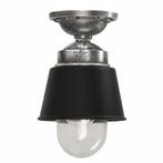 Plafondlampen Plafondlamp Kostas zwart aluminium E27 binnen, Huis en Inrichting, Lampen | Plafondlampen, Verzenden, Nieuw