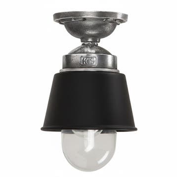 Plafondlampen Plafondlamp Kostas Zwart Aluminium E27 Binnen, Huis en Inrichting, Verzenden, Nieuw