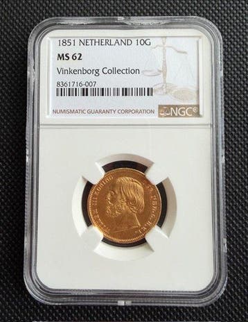 Pays-Bas. Willem III. 10 Gulden 1851, Postzegels en Munten, Munten | Nederland