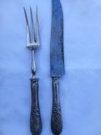 Ménagère (2) - Argent 800 - Grande trancheuse en argent 800