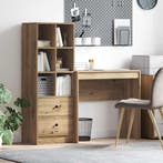 vidaXL Bureau met lade met plank met opslag 2 pcs Artisan, Verzenden, Nieuw