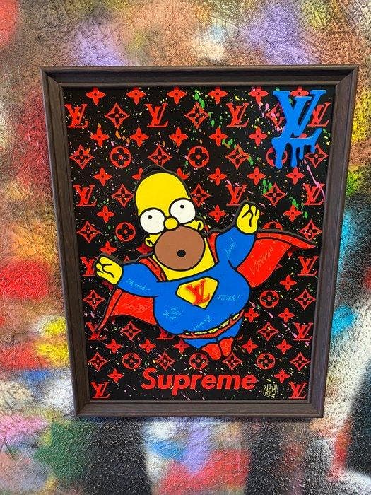CASH - HOMER BY LOUIS VUITTON !, Antiek en Kunst, Kunst | Schilderijen | Modern