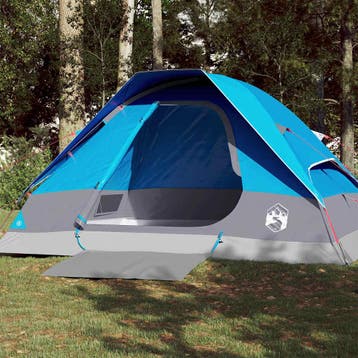 vidaXL Koepeltent 4-persoons waterdicht blauw, Verzenden, Nieuw