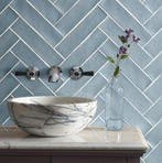 Wandtegel Ragno Viena Blauw Glans 7,5x30 (Muurtegels), Nieuw, 20 tot 40 cm, 10 m² of meer, Wandtegels
