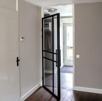 OUTLET: Stalen inzetdeur Zwart 6 Vlaks 2023x780mm Helder Gla, Overige typen
