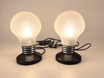 IKEA - Lamp (2) - Blinda - B9818 - Glas - Vintage- Pop Art