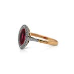 Bague - 18 carats Or blanc, Or rose - Diamant - Rubis, Bijoux, Sacs & Beauté