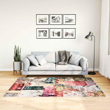 vidaXL Vloerkleed wasbaar patchwork 120x180 cm meerkleurig, Huis en Inrichting, Verzenden, Nieuw