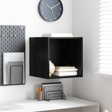vidaXL Wandkast Muurmontage Zwart Eiken 37 x 37 x 37 cm, Huis en Inrichting, Kasten | Wandmeubels, Verzenden, Nieuw