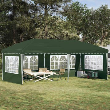vidaXL Pop-up Feesttent 575 x 289 x 245 cm Groen, Verzenden, Nieuw