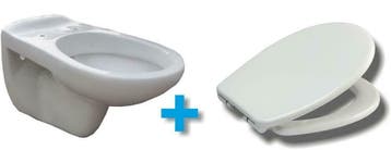 Neptunus ONE PACK wandcloset+Ultimo zitting wit 54cm, Ophalen of Verzenden, Nieuw