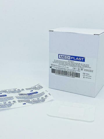 Mediplast non-woven Eilandpleister 7,2cm x 5cm - 50 stuks, Ophalen of Verzenden