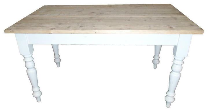 *TIP*  Grote houten tafel 300 cm met ronde sierpoten, Articles professionnels, Aménagement de Bureau & Magasin | Commerce & Inventaire