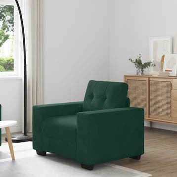 vidaXL Sofastoel Donkergroen 100x78x80 cm Fluweel, Verzenden, Nieuw