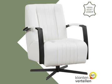 Leren draaifauteuil Galaxy - Toledo Purewhite (wit) -, Ophalen of Verzenden