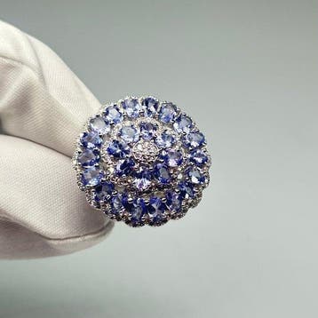 Zonder minimumprijs - Ring 18K goudgeplateerd 925 sterling, Nieuw
