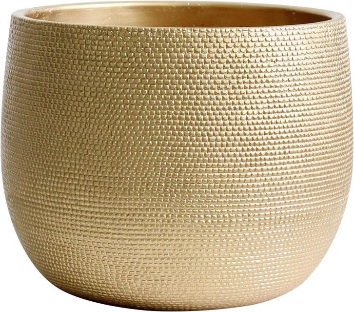 Barcelona Keramiek Goud 25cm | Tweede kansje | OP = OP, Jardin & Terrasse, Pots de fleurs, Envoi
