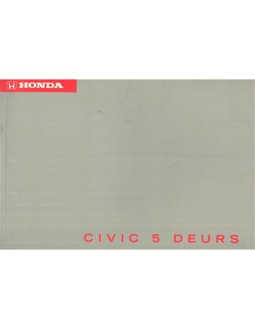 1996 HONDA CIVIC 5-DEURS INSTRUCTIEBOEKJE NEDERLANDS