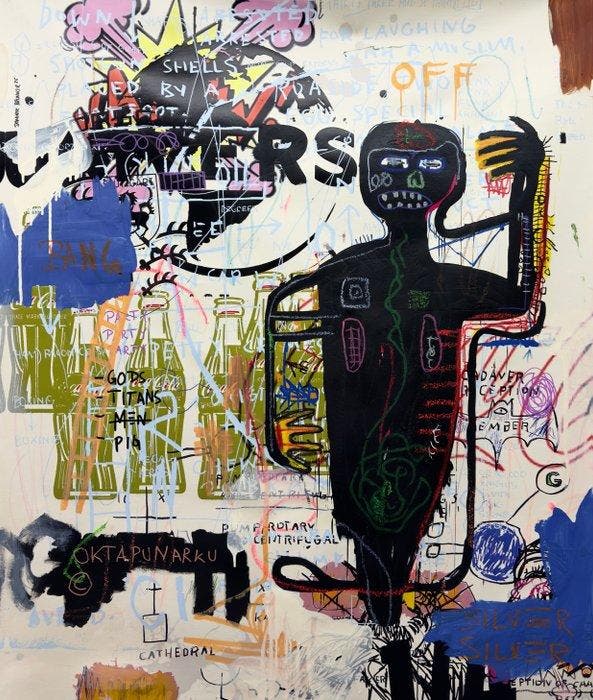 Dominik Brunner (1988) - Put your Hand up like Basquiat, Antiek en Kunst, Kunst | Schilderijen | Modern