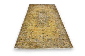 Geel vintage - Vloerkleed - 205 cm - 110 cm - met, Huis en Inrichting, Nieuw
