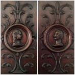 Casa Savoia: Umberto I e consorte - Panneau - Bois - Ante -