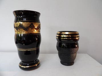 Verrerie Rupel Boom - Paul Heller - Vase (2) - Opaline, Antiquités & Art