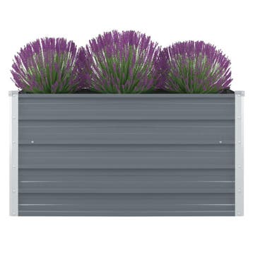 vidaXL Plantenbak verhoogd 100x100x45 cm gegalvaniseerd, Tuin en Terras, Verzenden, Nieuw