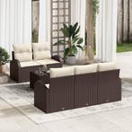vidaXL Tuinbank Set Bruin 55 x 55 x 37 cm poly rattan, Verzenden, Nieuw