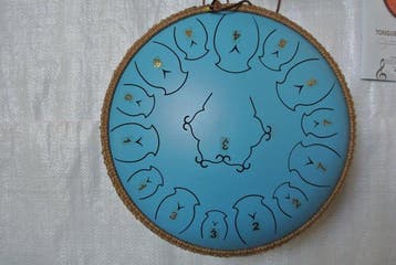 Handpan - Chinees - blauwe regen 15tonen inD - Nombre