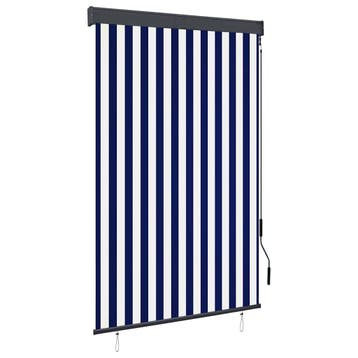 vidaXL Rolgordijn voor buiten 120x250 cm blauw en wit, Verzenden, Nieuw