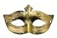 Venetiaans masker Goud Kroondesign per stuk, Nieuw