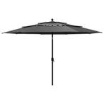 vidaXL Parasol 3-laags met aluminium paal 3,5 m, Verzenden, Nieuw