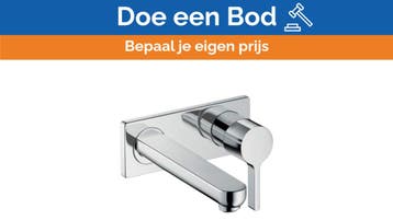 Bieden: Hansgrohe Metris S stainless steel wash, Ophalen of Verzenden