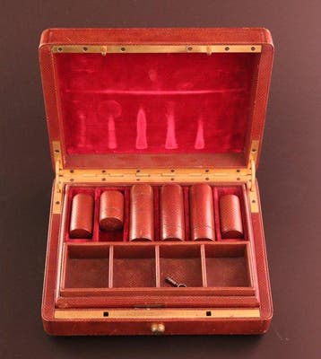 Sommelet Jeune - Paris - Geldkist - Kist - Leder, Hout,