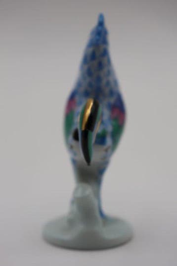 Herend, Rooster – Hand-Painted – Blue Fishnet - Beeldje -, Antiek en Kunst