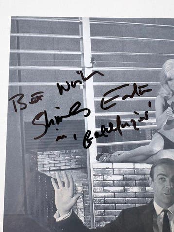 James Bond 007: Goldfinger, Rare tripple signed photo of
