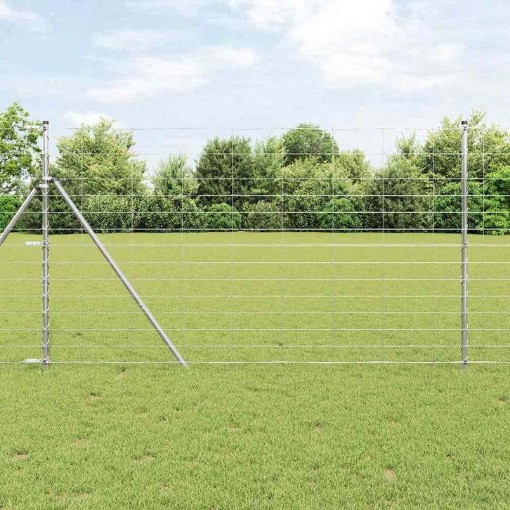 vidaXL Grond Fix Gelast Draadhek 50 x 1,4 m Gegalvaniseerd, Tuin en Terras, Tuinhekken en Hekwerk, Nieuw, Verzenden