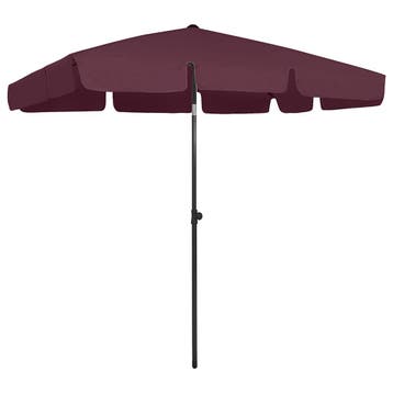 vidaXL Strandparasol 200x125 cm bordeauxrood, Tuin en Terras, Verzenden, Nieuw