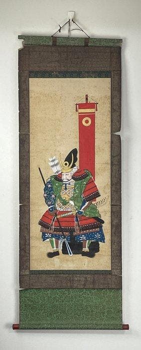 Samurai krijger gevecht Japanse hangende rol - Japan - 20e