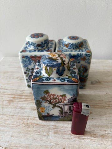 Tichelaar Makkum - Teedose - Pot (3) - Céramique -, Antiek en Kunst