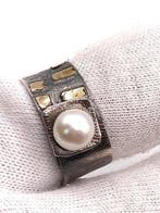 Zonder minimumprijs - Ring - 18 karaat Zilver, Geel goud, Handtassen en Accessoires, Ringen, Nieuw