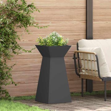 vidaXL Pilarenbak 2 st Zwart 35 x 35 x 73 cm Koudgewalst, Verzenden