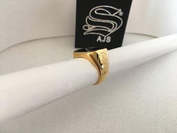 AJS - Croix Trident Noble pour homme, noire, bague signet, Collections, Objets militaires | Général