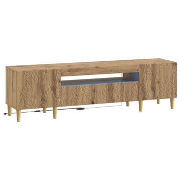 vidaXL LED tv-meubel Artisanaal eiken Bewerkt hout, Verzenden