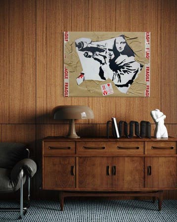 AIIROH - Escape From The Museum - Mona Lisa by Banksy, Antiek en Kunst