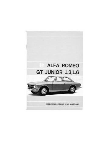 1973 ALFA ROMEO GT JUNIOR INSTRUCTIEBOEKJE DUITS