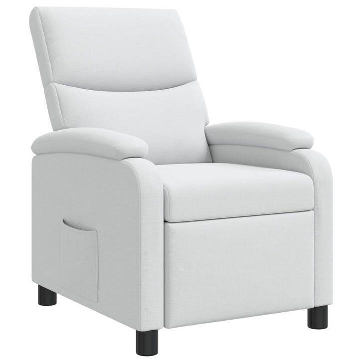 vidaXL Recliner Wit Stof, Huis en Inrichting, Fauteuils, Nieuw, Verzenden