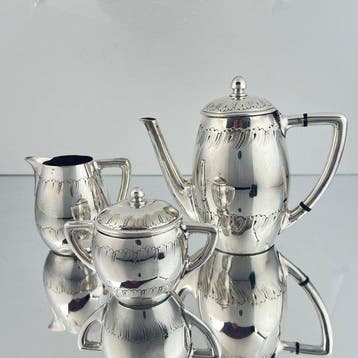 Wiskemann - Koffieservies (3) - Art Deco tableware -, Antiek en Kunst